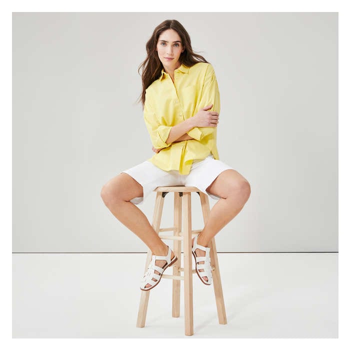 Aux Femmes Chemisier ample boutonné - Pastel Jaune